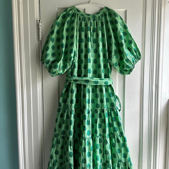 The Printfresh x Paper & Pencil Co. Zinnia Tiered Popover Maxi Dress NWT - Picture 7 of 10